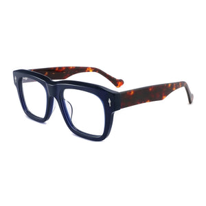 Vintage Acetate Glasses Frame Men Handmade Rivet Big Face Eyeglasses Frame 2024 New Fashion Luxury Brand Designer Eyewear