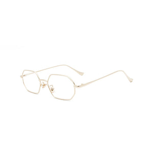 6 Sides Alloy Gold Retro Frame Progressive Multifocal Reading Glasses +0.75 To +4