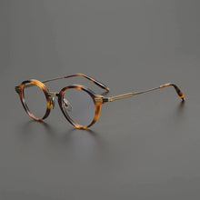 Carica l&#39;immagine nel visualizzatore di Gallery, Gatenac Quality Pure Titanium Glasses Frame Men Round Handmade Eyeglasses Frame Women Fashion Luxury Brand Designer Eyewear