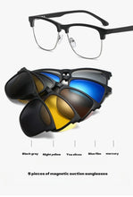 Load image into Gallery viewer, Metal Magnetic Suction Sleeve Mirror Business Polarized Men&#39;s Sunglasses Driving Fishing Optical Prescription Glasses men&#39;s 2342