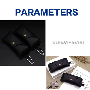Portable With Metal Buckle Optical Glasses Case Eyewear Eyeglasses Pouch Sunglasses Box PU Leather Glasses Bag