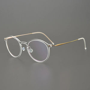 Gatenac Ultra Light Titanium Glasses Frame Men Transparent Eyeglasses Frame Women Denmark Luxury Brand Eyewear