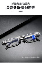 Load image into Gallery viewer, Folding Reading Glasses Foldable Presbyopia Men Women Ultra light Eyewear With Case Anti Blue Light +1.0 to +4.0