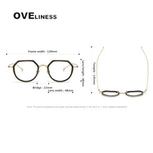 Carica l&#39;immagine nel visualizzatore di Gallery, 2025 Acetate Titanium Glasses Frame Men Women Simple Retro Prescription Eyeglasses frames Myopia male Optical Eyewear spectacles
