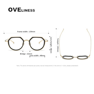 2025 Acetate Titanium Glasses Frame Men Women Simple Retro Prescription Eyeglasses frames Myopia male Optical Eyewear spectacles