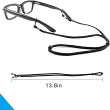 Carica l&#39;immagine nel visualizzatore di Gallery, 5PCS Black Neck Buckle Lanyard Holder PU Glasses Masks Chain Neck Strap Adult