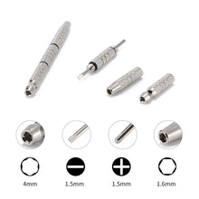 Load image into Gallery viewer, 10pcs SS80118 4-in-1 Mulit Function Mini Screwdriver Good Qulaity Glasses Eyewear Repairing Screwdriver Tool