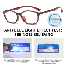 Load image into Gallery viewer, Eye Protection Anti-Blue Light Reading Glasses Blue Ray Blocking Ultralight Hyperopia Glasses PC Square Eyeglasses Men Women