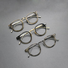 Load image into Gallery viewer, Vintage Titanium Eyeglasses Frame Men Designer Round Myopia Prescription Optical Glasses Frame Women Retro Luxury Brand Eyewear