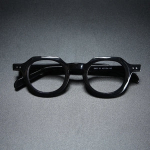 Vintage Acetate Optical Eyeglasses Frame Men Retro Myopia Prescription Glasses Women Luxury Brand Glasses Frame Small Eyewear