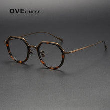 Carica l&#39;immagine nel visualizzatore di Gallery, 2025 Acetate Titanium Glasses Frame Men Women Simple Retro Prescription Eyeglasses frames Myopia male Optical Eyewear spectacles