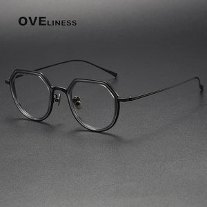 2025 Acetate Titanium Glasses Frame Men Women Simple Retro Prescription Eyeglasses frames Myopia male Optical Eyewear spectacles