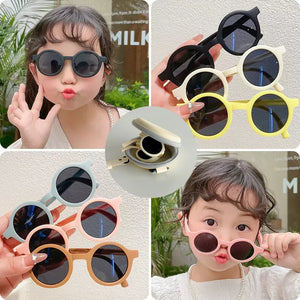 1~6pcs Round Children Sunglasses Classic Cute Girls Boys Kids Sun Glasses UV400 Protection Eyewear Baby De Sol Gafas