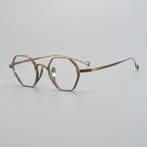Vintage Pure Titanium Glasses Frame Men Retro Ultra Light Eyeglasses Frame Women Japan Luxury Brand Designer Small Face Eyewear