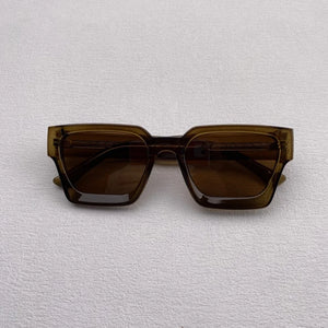 Thickened square sunglasses Men's and women's fashion glasses UV400 polarized lenses made with  prescription sunglas