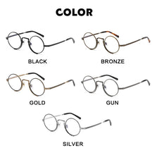 Load image into Gallery viewer, Vintage Pure Titanium Eyeglasses Frame Men Round Prescription Myopia Optical Glasses Frame Women Luxury Brand Spectacles Eyewear