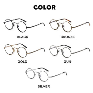 Vintage Pure Titanium Eyeglasses Frame Men Round Prescription Myopia Optical Glasses Frame Women Luxury Brand Spectacles Eyewear