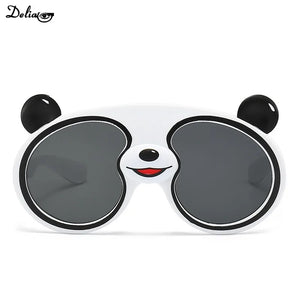 Cute Children Cartoon Panda Silicone Sunglasses Outdoor Personality Street Shooting Sunscreen UV Protection Sunglasses