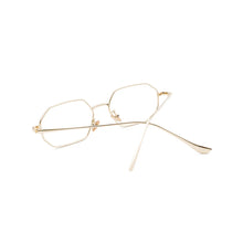 Carica l&#39;immagine nel visualizzatore di Gallery, 6 Sides Alloy Gold Retro Frame Progressive Multifocal Reading Glasses +0.75 To +4