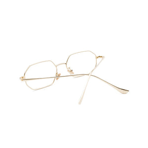 6 Sides Alloy Gold Retro Frame Progressive Multifocal Reading Glasses +0.75 To +4