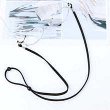 Carica l&#39;immagine nel visualizzatore di Gallery, 5PCS Black Neck Buckle Lanyard Holder PU Glasses Masks Chain Neck Strap Adult
