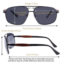 Load image into Gallery viewer, SHINU brand sun glassed for men handmade polarized sunglasses wood brand design glasses men  car driving glasses