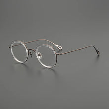 Carica l&#39;immagine nel visualizzatore di Gallery, Gatenac Ultra Light Pure Titanium Glasses Frame Men Round Quality Eyeglasses Frame Women Fashion Luxury Brand Designer Eyewear