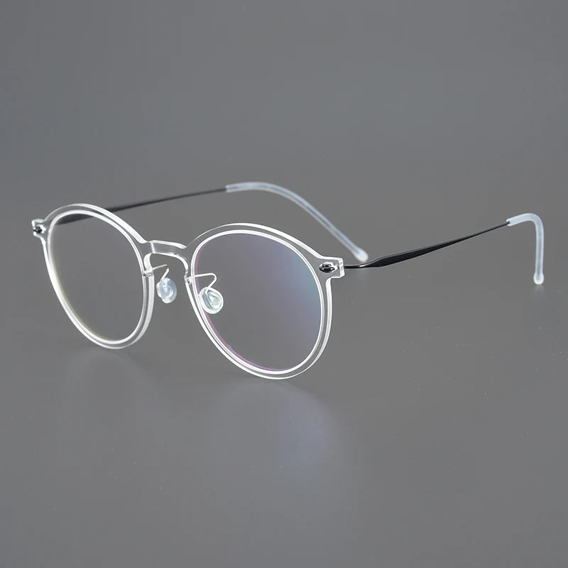 Gatenac Ultra Light Titanium Glasses Frame Men Transparent Eyeglasses Frame Women Denmark Luxury Brand Eyewear