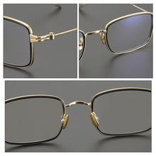 Load image into Gallery viewer, Gatenac Vintage Pure Titanium Glasses Frame Men Square Ultra Light Eyeglasses Frame Women Japan Luxury Brand Designer Eyewear