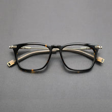Load image into Gallery viewer, Vintage Titanium Optical Eyeglasses Frame Men Square Prescription Myopia Acetate Glasses Frame Women Luxury Brand Retro Eyewear