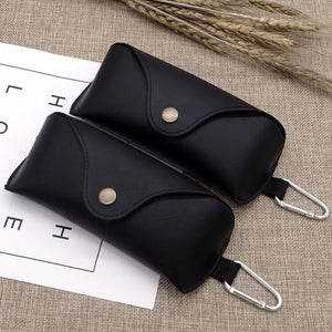 Portable With Metal Buckle Optical Glasses Case Eyewear Eyeglasses Pouch Sunglasses Box PU Leather Glasses Bag