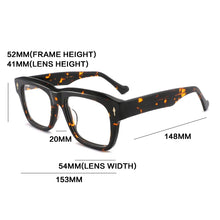 Load image into Gallery viewer, Vintage Acetate Glasses Frame Men Handmade Rivet Big Face Eyeglasses Frame 2024 New Fashion Luxury Brand Designer Eyewear