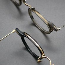 Load image into Gallery viewer, Vintage Titanium Eyeglasses Frame Men Designer Round Myopia Prescription Optical Glasses Frame Women Retro Luxury Brand Eyewear