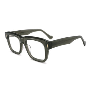Vintage Acetate Glasses Frame Men Handmade Rivet Big Face Eyeglasses Frame 2024 New Fashion Luxury Brand Designer Eyewear