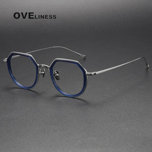 2025 Acetate Titanium Glasses Frame Men Women Simple Retro Prescription Eyeglasses frames Myopia male Optical Eyewear spectacles