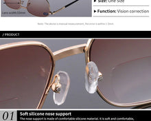 Load image into Gallery viewer, Bifocal Reading Glasses Men Anti Fatigue Presbyopic Eyeglasses Business Ultralight Tea Resin Eyewear Look Far and Near 0 To +400