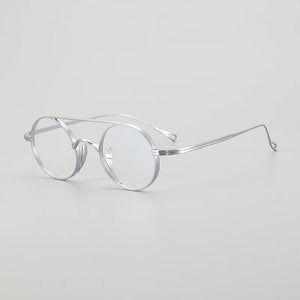 Vintage Pure Titanium Eyeglasses Frame Men Retro Round Pilot Glasses Frame Women Japan Luxury Brand Designer Small Face Eyewear