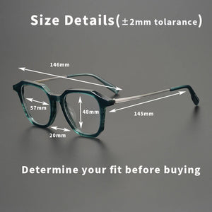Acetate Top-notch Japanese Style Sunglasses Frames of Top Quality Men  Eyeglasses with Case