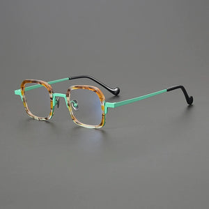 Ultra Light Pure Titanium Glasses Frame Men Retro Handmade Eyeglasses Frame Women Square Fashion Luxury Brand Designer Eyewear