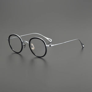 Gatenac Ultra Light Pure Titanium Glasses Frame Men Round Quality Eyeglasses Frame Women Fashion Luxury Brand Designer Eyewear