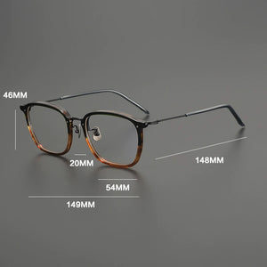 Gatenac Quality Pure Titanium Glasses Frame Men Square Ultra Light Eyeglasses Frame Women Fashion Luxury Brand Designer Eyewear