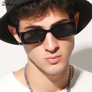 2024New Retro Small Sunglasses Men's and Women's Trendy Vintage Popular Square Frame Rectangle Sunglasses UV Protection