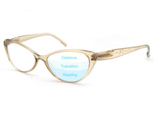 Load image into Gallery viewer, MODFANS Women Multifocal Reading Glasses Anti Blue Ray Glasses Effectively Mitigate Visual Fatigue and Dry Eyes - Apricot