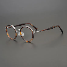 Load image into Gallery viewer, Vintage Round Acetate Titanium Glasses Frame Men Retro Ultra Light Handmade Eyeglasses Frame Women Designer Luxury Brand Eyewear