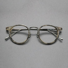 Load image into Gallery viewer, Vintage Titanium Eyeglasses Frame Men Designer Round Myopia Prescription Optical Glasses Frame Women Retro Luxury Brand Eyewear