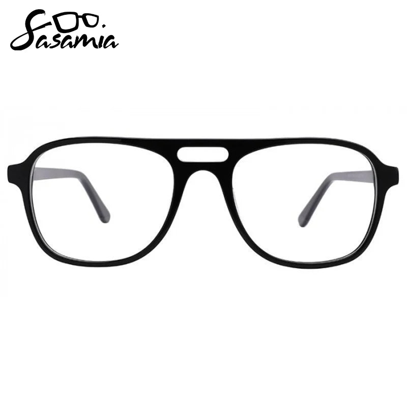 SASAMIA Male Glasses Frame Rectangle Glasses Double Layer Men Vacation Eyeglasses Optical Prescription Reading Man Glasses