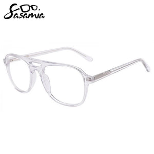SASAMIA Male Glasses Frame Rectangle Glasses Double Layer Men Vacation Eyeglasses Optical Prescription Reading Man Glasses