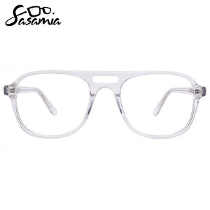 SASAMIA Male Glasses Frame Rectangle Glasses Double Layer Men Vacation Eyeglasses Optical Prescription Reading Man Glasses