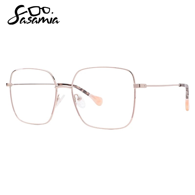SASAMIA Unisex Glasses Frame Myopia Astigmatism Eyeglass Frames Metal Eyewear Woman Glasses Frame Optical Thin Frames