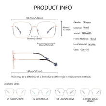 Load image into Gallery viewer, SASAMIA Unisex Glasses Frame Myopia Astigmatism Eyeglass Frames Metal Eyewear Woman Glasses Frame Optical Thin Frames